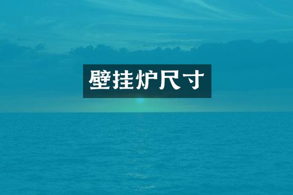 壁挂炉尺寸
