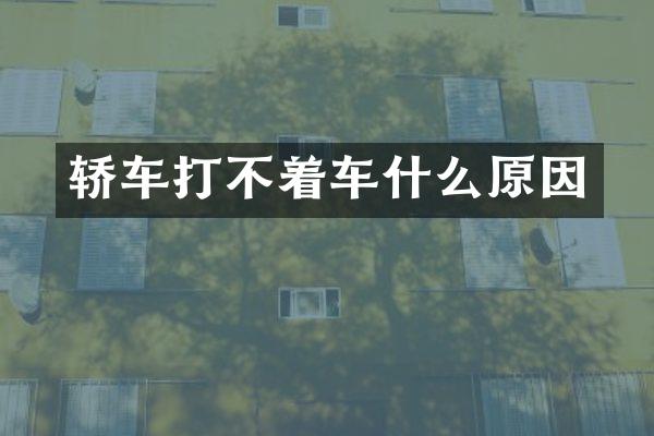 轿车打不着车什么原因