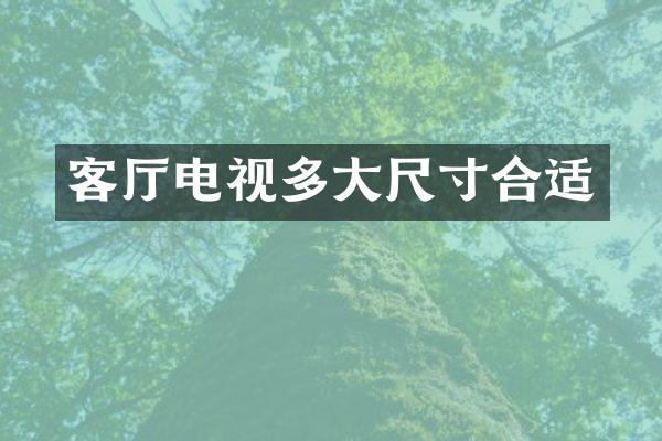 客厅电视多大尺寸合适