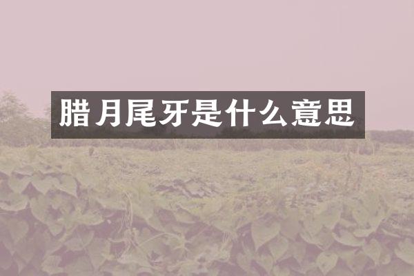 腊月尾牙是什么意思