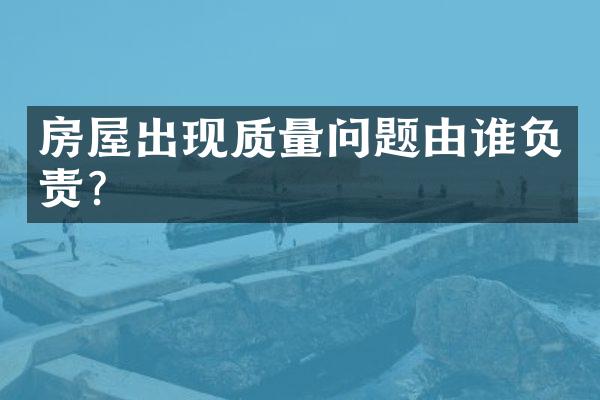 房屋出现质量问题由谁负责？