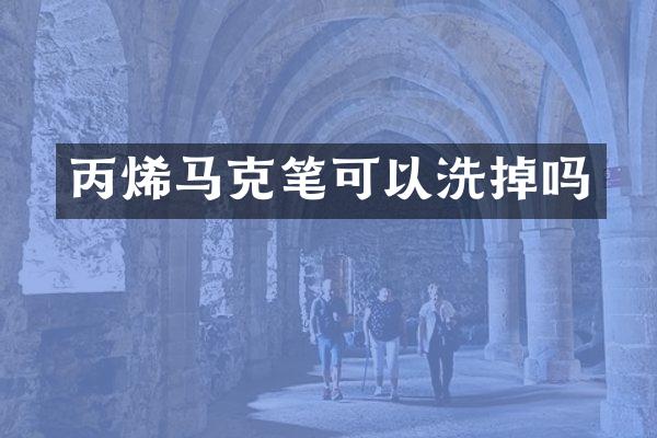 丙烯马克笔可以洗掉吗