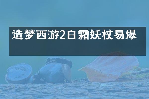造梦西游2白霜妖杖易爆点