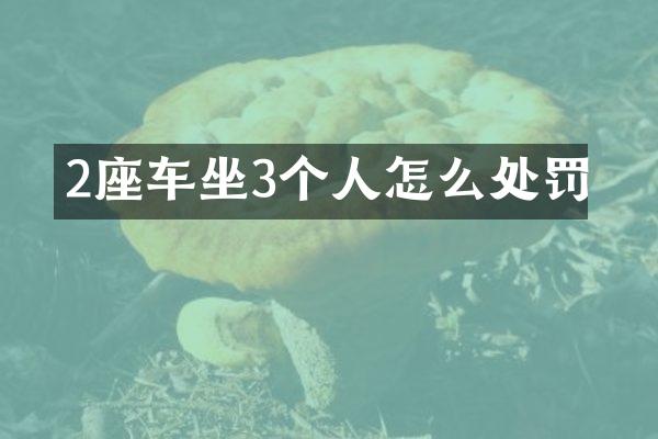 2座车坐3个人怎么处罚