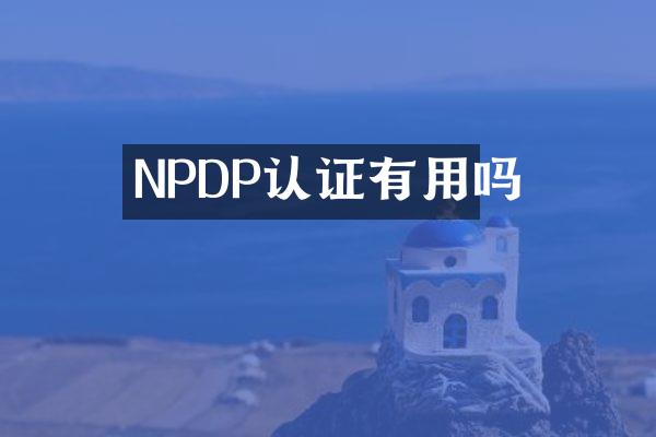 NPDP认证有用吗