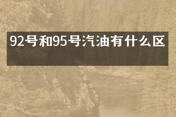 92号和95号汽油有什么区别