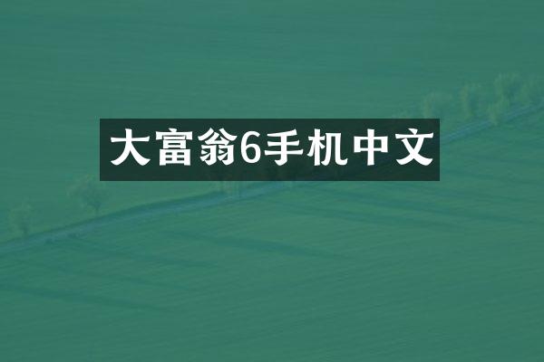 大富翁6手机中文