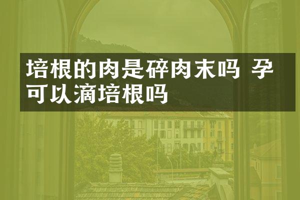 培根的肉是碎肉末吗 孕妇可以滴培根吗