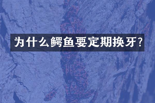 为什么鳄鱼要定期换牙?