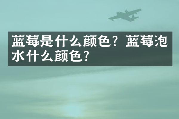 蓝莓是什么颜色？蓝莓泡水什么颜色？