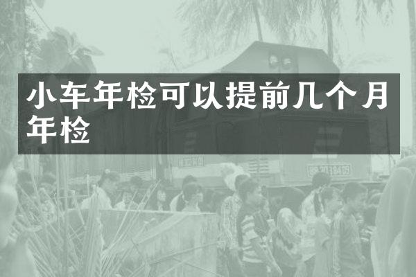 小车年检可以提前几个月年检