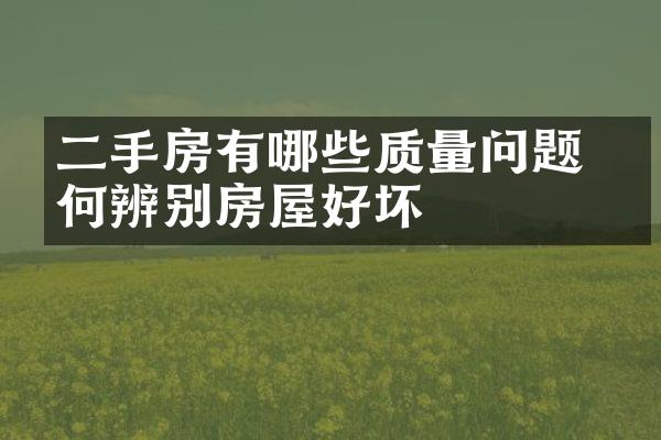 二手房有哪些质量问题 如何辨别房屋好坏