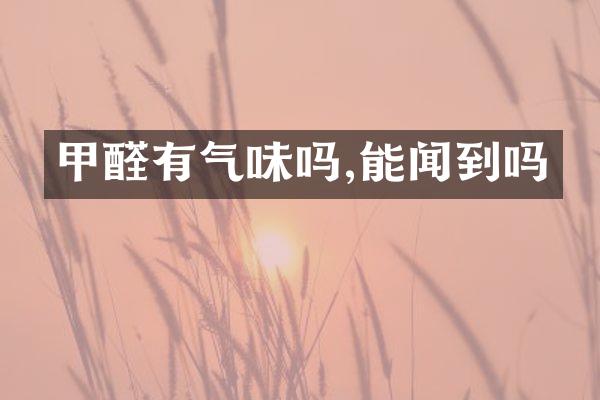 甲醛有气味吗,能闻到吗