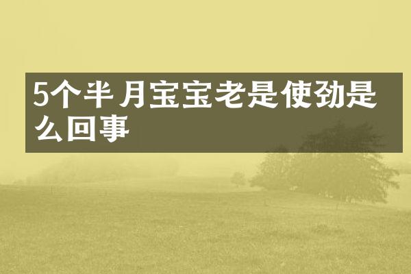 5个半月宝宝老是使劲是怎么回事