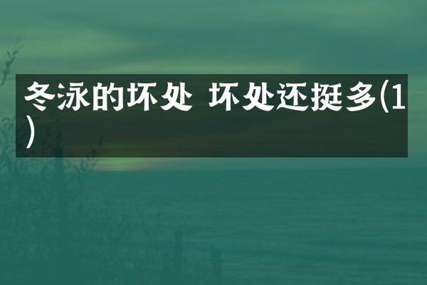 冬泳的坏处 坏处还挺多(1)