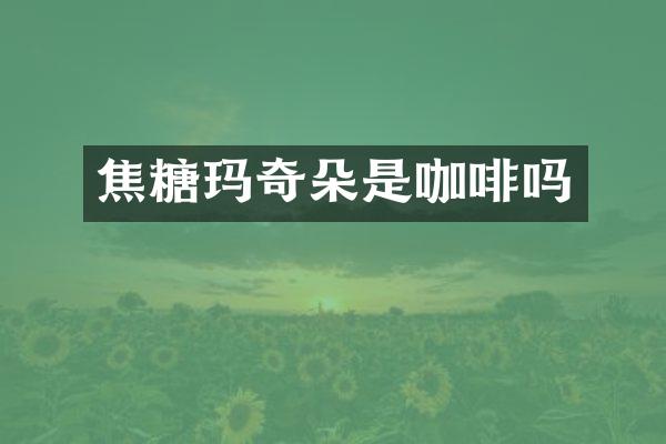 焦糖玛奇朵是咖啡吗