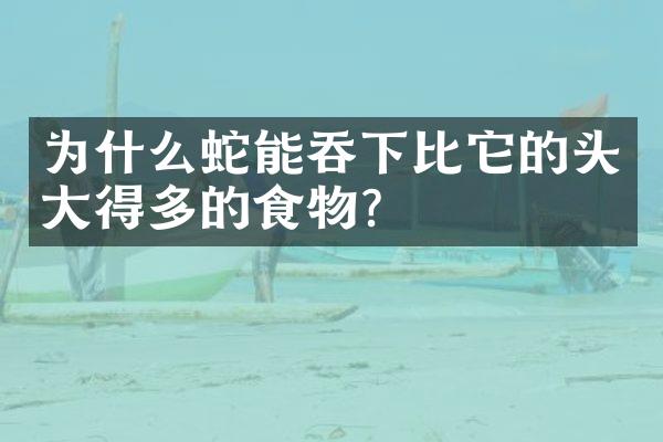为什么蛇能吞下比它的头大得多的食物？