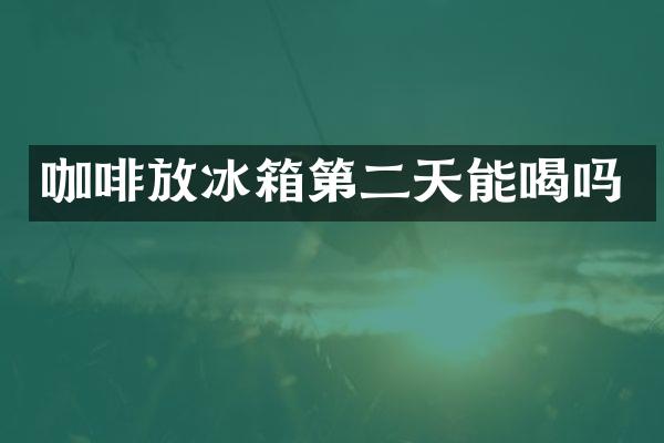 咖啡放冰箱第二天能喝吗