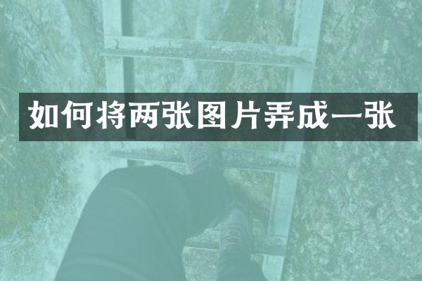 如何将两张图片弄成一张