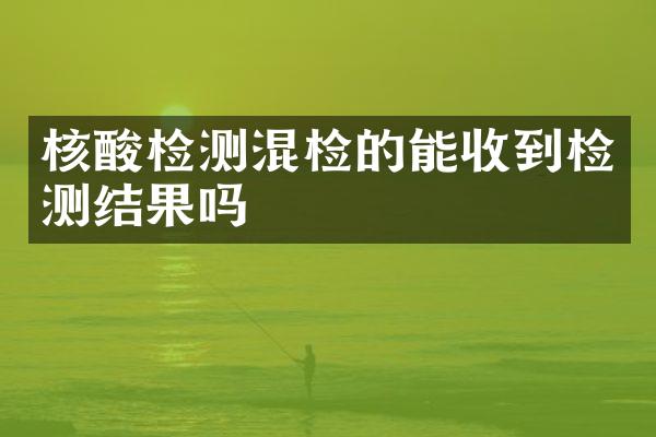 核酸检测混检的能收到检测结果吗