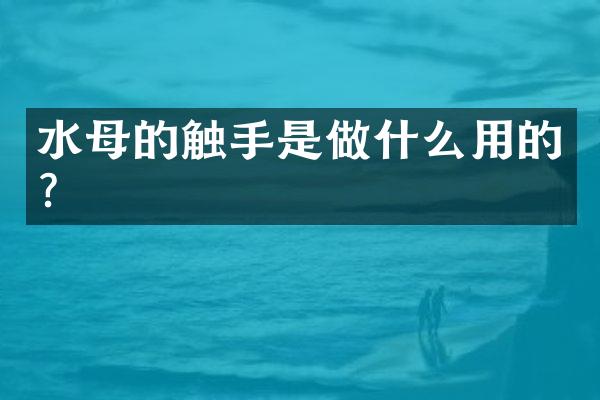 水母的触手是做什么用的？