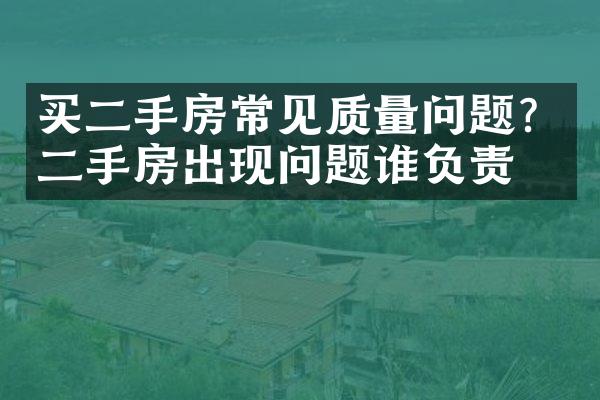 买二手房常见质量问题？二手房出现问题谁负责？