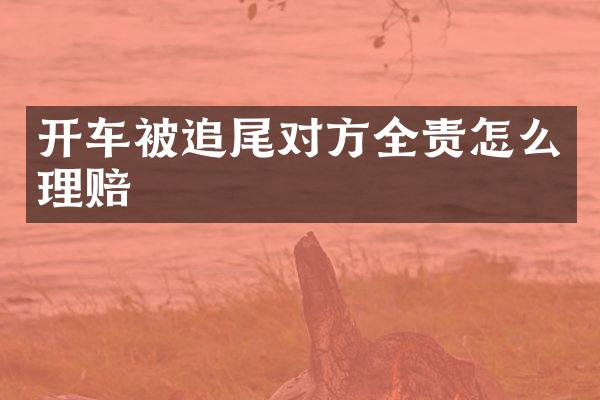 开车被追尾对方全责怎么理赔