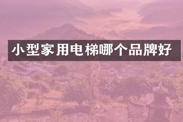 小型家用电梯哪个品牌好