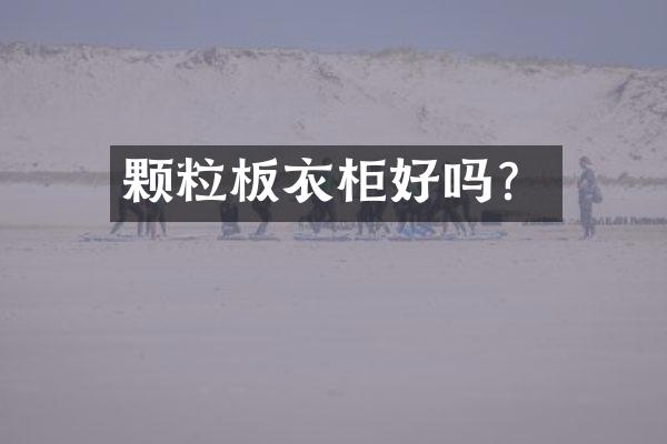颗粒板衣柜好吗？