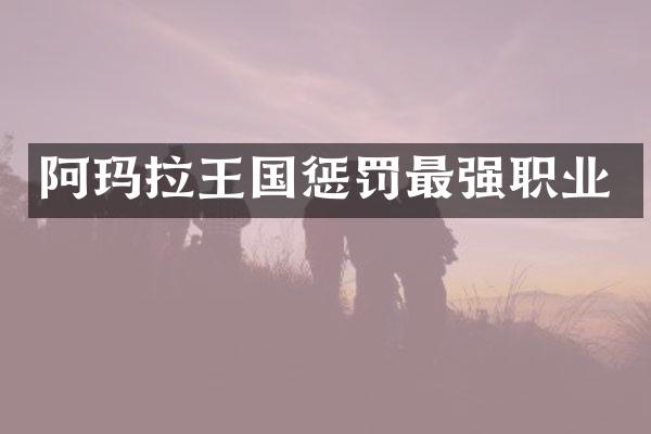 阿玛拉王国惩罚最强职业