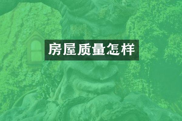 房屋质量怎样