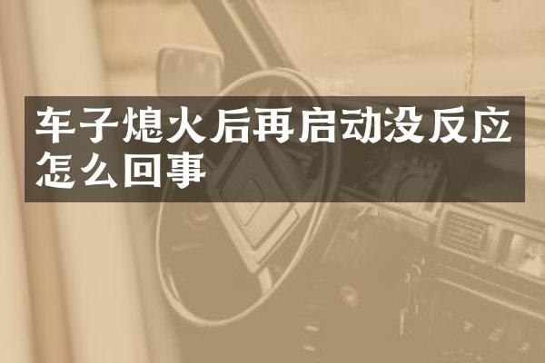 车子熄火后再启动没反应怎么回事