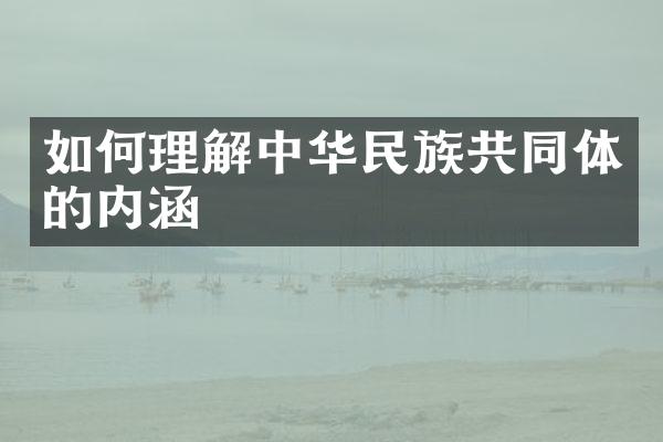 如何理解中华民族共同体的内涵