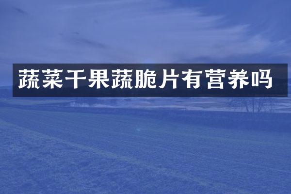 蔬菜干果蔬脆片有营养吗