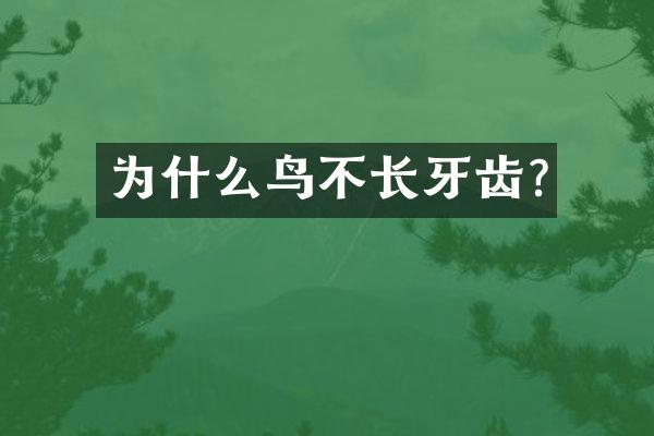 为什么鸟不长牙齿?