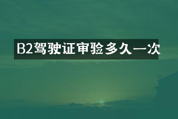 B2驾驶证审验多久一次