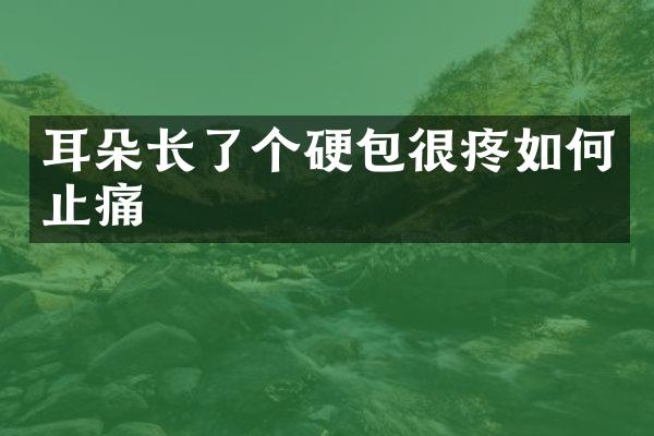 耳朵长了个硬包很疼如何止痛