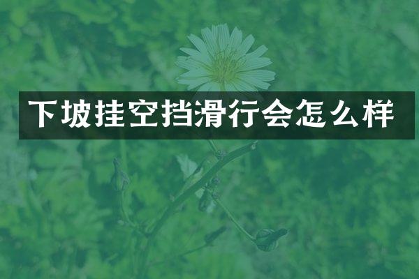 下坡挂空挡滑行会怎么样