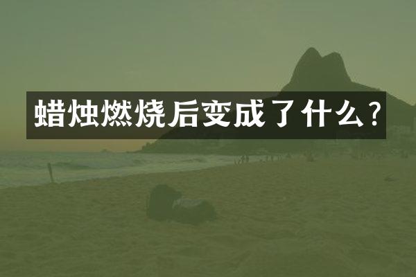 蜡烛燃烧后变成了什么?