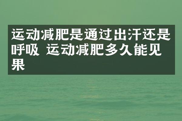 运动减肥是通过出汗还是呼吸 运动减肥多久能见效果