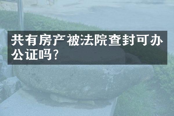 共有房产被法院查封可办公证吗？