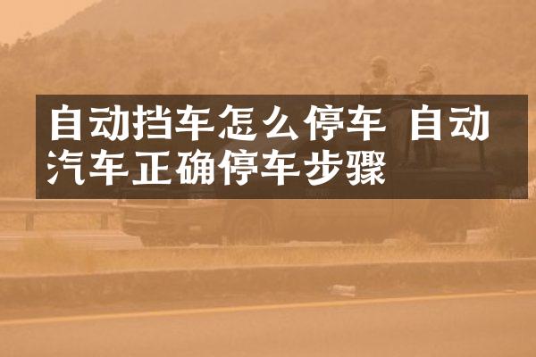 自动挡车怎么停车 自动挡汽车正确停车步骤