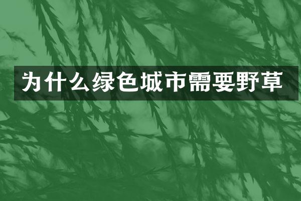 为什么绿色城市需要野草