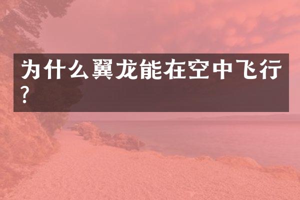 为什么翼龙能在空中飞行?