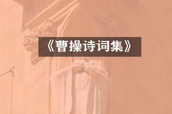 《曹操诗词集》