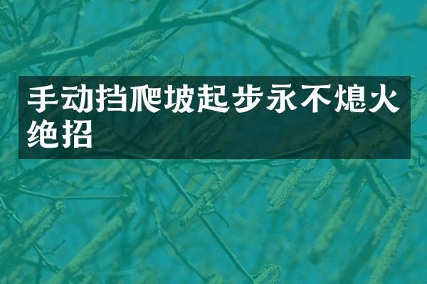 手动挡爬坡起步永不熄火绝招