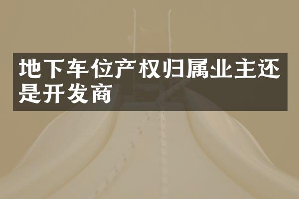 地下车位产权归属业主还是开发商