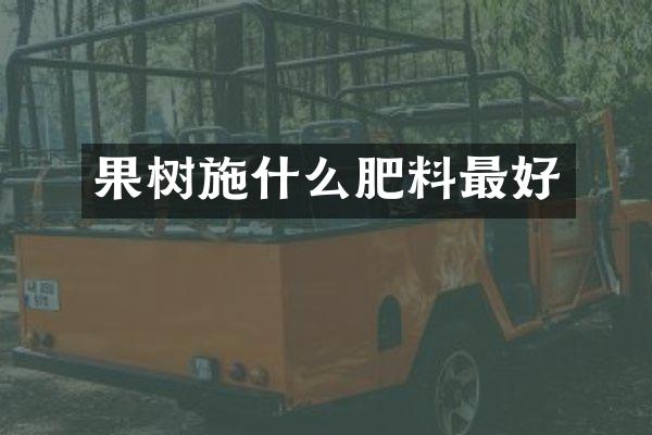 果树施什么肥料最好