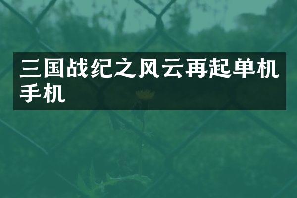 三国战纪之风云再起单机手机