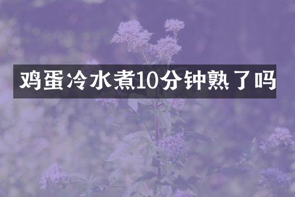 鸡蛋冷水煮10分钟熟了吗